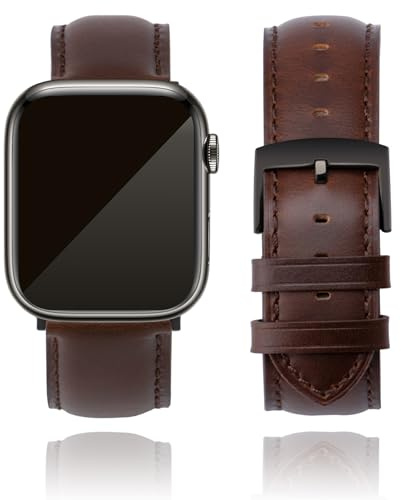 CORROPELLE läder Klockband Kompatibel med Apple Watch 49mm 46mm 45mm 44mm 42mm Män Kvinnor, Klockarmband av Läder Med Toppkorn Ersättningsband för iWatch 11 10 9 8 7 6 5 4 3 2 1 SE3/2/1 Ultra3/2/1