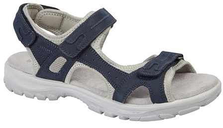 Urban Jacks Women’s Nubuck Leather Hiking Sandals, Outdoor Sport Trekking Sandals, Touch and Close Walking Shoes Sizes 4-8’s