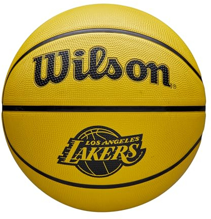 Wilson Pallone da Basket NBA Team Tribute Solid, Con Cuciture Pro, Stabilità Dell'Aria e Alte Prestazioni, Per Giocare All'Aperto, Squadra: Golden State Warriors, Colore: Blu, Taglia: 5