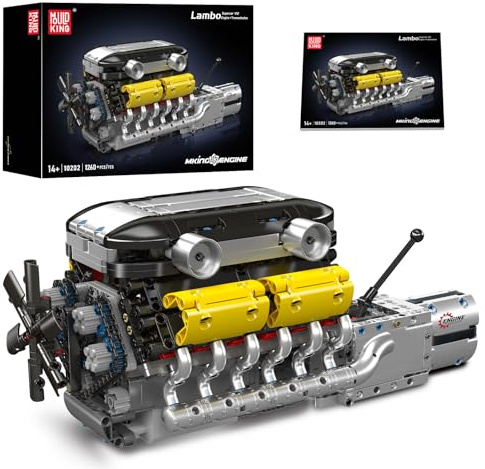 Mould King 10202 Supercar Building Blocks, V12 Kit modello di trasmissione del motore V12, set di mattoni per auto sportive, regalo di costruzione per adulti e ragazzi (1.260 pezzi)