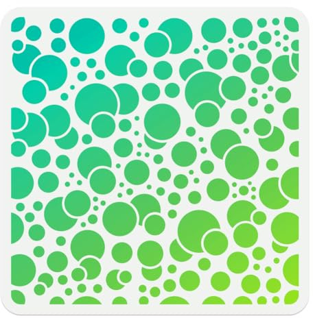 Doodlream Blasen Schablone Zum Malen von Kreisen Muster Schablone Zeichenvorlage Verstreute Blasen DIY Bastel Malvorlage Für Wand Und Heimdekoration Holzbrennkarte Tagebuch Leinwand 30 × 30cm