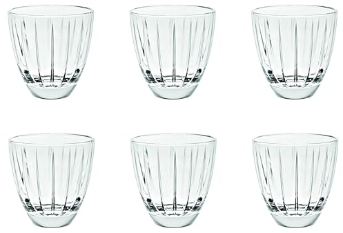VIDIVI Vetri delle Venezie Set 6 bicchieri 360 ml, in vetro trasparente (Accademia, Acqua)