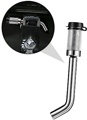 Ciieeo Serratura elettroforetica solida per rimorchio, con meccanismo a pressione per blocco, perno di traino per roulotte, rimorchi e camper