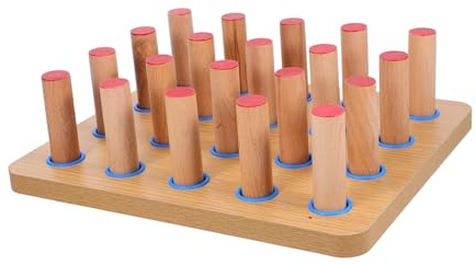 BESPORTBLE Hand-auge-koordinations-steckbrett Fingerkraftbrett Fingertrainings-steckbrett Für Handfitness Handtherapieplatte Fingergeschicklichkeitsbrett Fingerkrafttrainer Handgreifbrett Aus