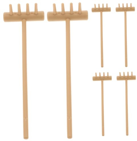 Didiseaon 6 pièces Mini Râteaux Zen de Jardin Miniatures pour Table Accessoires DIY pour Bac à Sable Râteaux Décoratifs pour Bureau et Salon Résistants et Précis