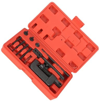 AMSLSIU Kit de rivetage pour chaîne de Distribution avec plaques Presse et enclumes. Cet Outil rivetage est conçu pour Riveter Les maillons et Former des chaînes sans Fin.
