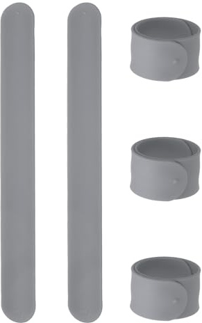 QUARKZMAN 5 Pezzi Braccialetti A Scatto In Silicone All'Ingrosso DIY Grigio