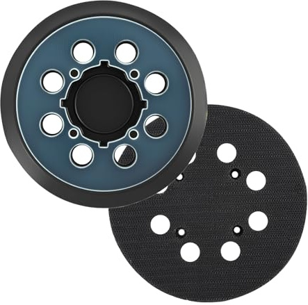 2PCS 5 Inch Orbital Sander Pads Replacement, 4-Hole Screw Mount 8-Hole Dust Extraction Base Plate Compatible with 125mm Sanding Discs, Hook and Loop Backing Pad for DIY Woodworking Projects