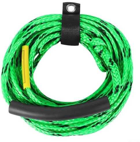 Jotekonoby Corda di traino per barca, 18,3 m, 3K, per tubi, corda galleggiante per sci d'acqua con maniche in schiuma, resistenza alla rottura di 1179,3 kg, compatibile con wakeboard, kneeboard, surf
