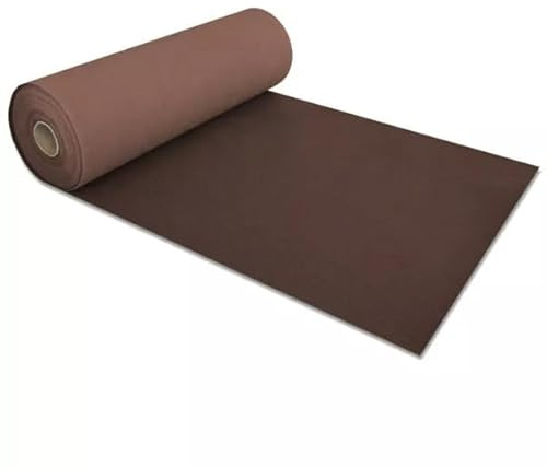 Passatoia Marrone Antiscivolo da Cerimonia, Tappeto Runner per Matrimoni, Chiesa, Eventi, Fiere, Ricevimenti, Allestimenti e Sfilate, Moquette Tessuto Resistente, Facile da Posare, Larghezza 1 o 2 mt
