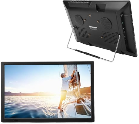 Plyisty Televisor Inteligente Pequeño De 15,4 Pulgadas, Televisor TFT-LCD En Color para Cocina con WiFi, ATSC, USB, Soporte Ajustable Y Mando A Distancia, Ideal para Acampadas