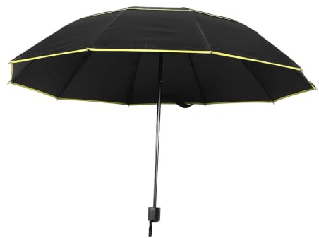 Healeved Hopfällbart golfparaply - 10-räfflad överdimensionerad dubbelkapell med ventilerat stort paraply för regn, UV-skydd - vindtät vattentät för utomhusbruk