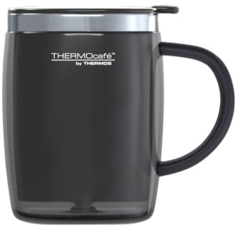 Thermos THERMOcafè Translucent Desk Mug, Gun Metal, 450 ml