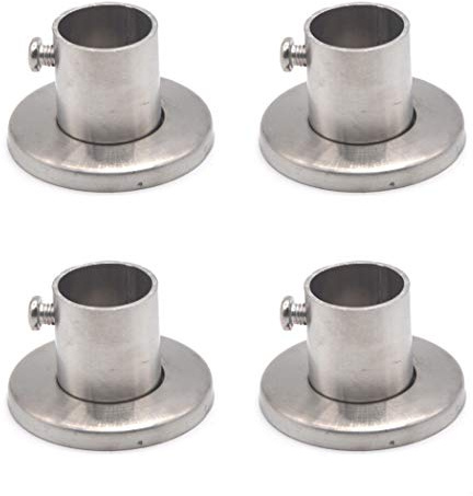 Supporto flangia per asta dell'armadio in acciaio inox 304 (4 Pezzi)