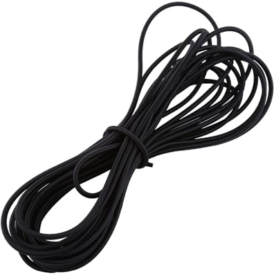 Elastische Schnur, 5M / 10M starkes elastisches Bungee-Seil-Stretch-Schockkordel binden DIY Handwerk, dauerhaft für Bootfahren, Segeln, Bekleidung, Zelte, Strandschirme, Sportgeräte(5mm*10M-schwarz)