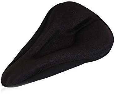 deanyi Fahrradsattelkissen, Fahrradsitzbezug, bequem, mit weichem Gel, für Damen und Herren, Fahrradabdeckung aus 3D-Silikon, Schwarz