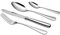 MÄSER Baguette Cubertería de 24 Piezas, para 6 Personas, níquel y Cromo, Plata