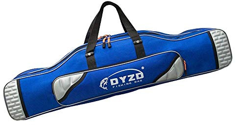 TentHome Allround Rutentaschen Rutenfutteral Angelrute Zubehör Angelrucksack Anglertasche Angelkoffer (Blau, 4 Kammer, 100cm)