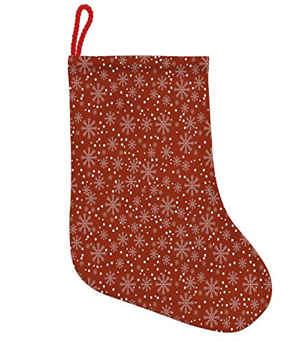ABAKUHAUS Geometrisch Hängende Nikolausstiefel Weihnachtssocken, Wintersaison Urlaub, Weihnachtsstrumpf zum Aufhängen, 35x50cm, Ruby-Weiß
