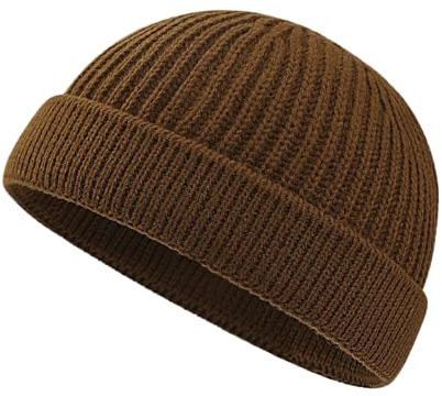 Clape Winter Short Fisherman Beanie Hat Swag Wool Knit Cuff Trawler Skullcap Retro Brimless Hat Docker Leon Hat