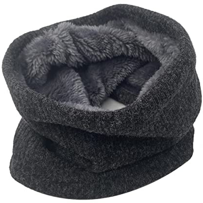 PUERHUACI Loop Schal,Universal Warm Schlauchschal Winter Halstuch,Halswärmer Fleece Futter Winddicht Ski Nackenwärmer Halstuch Schlauch für Männer Frauen Motorrad Fahrrad