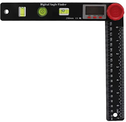TenNuoDa 4-in-1-Digital-Winkelsucher-Nivellierungslineal, ABS-Universal-Niveau-Digitalanzeige-Winkellineal, Multifunktionaler Zimmermanns-Winkelmesser, Für Bauwerkzeuge
