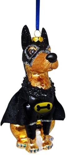 Gift Company Christbaumschmuck Batdog schwarz Glas Höhe 15 cm, Hund, Hochzeitsdekoration