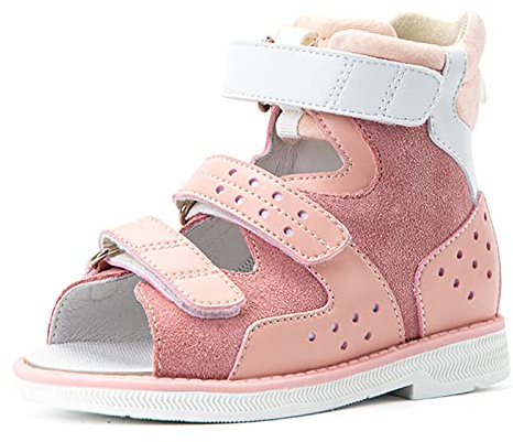 Orthopop Sandalias ortopédicas para niños y niños pequeños,Zapatillas correctoras de espalda alta para niñas con soporte para el arco y el tobillo