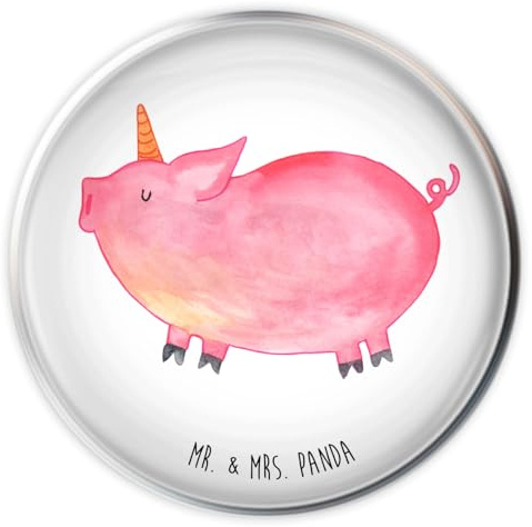 Mr. & Mrs. Panda Ablaufgarnitur Einhorn Schwein - Geschenk, Spruch, stopfen waschbecken, Unicorn, Stöpsel, Englisch, Waschbecken-Stopfen, Einhörner, waschbeckenstöpsel, Abfluss-Stopfen