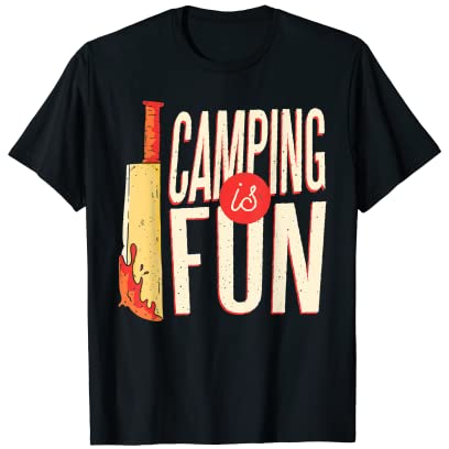 Couteau sanglant amusant pour camping et vacances en famille T-Shirt