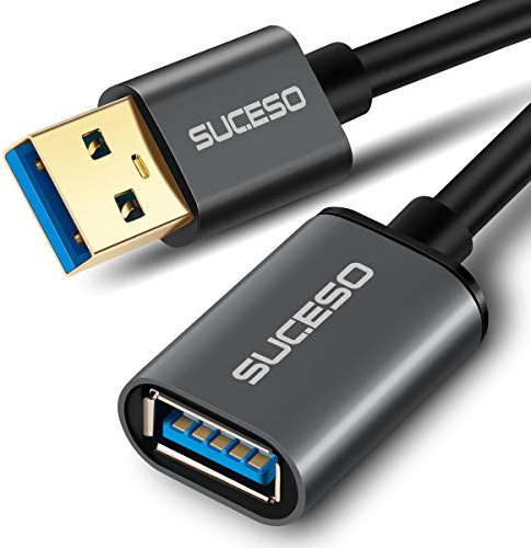 SUCESO USB 3.0 Extension Cable USB 3.0 Type A Male to Female 5Gbps Data Sync USB Extender Cord Compatible with Printer, Scanner, Keyboard, USB Disk, Oculus Rift, Hard Drive, Card Reader, Camera-5M