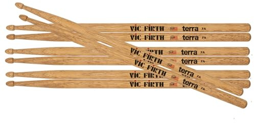 VIC FIRTH P7AT4PK American Classic Pack 4 Paare Drumstick Terra