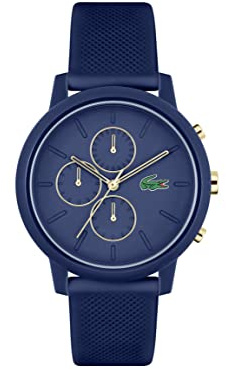 Lacoste Reloj Cronógrafo de Cuarzo para Hombre Colección LACOSTE.12.12 Chrono con Correa de Silicona Azul Marina - 2011244