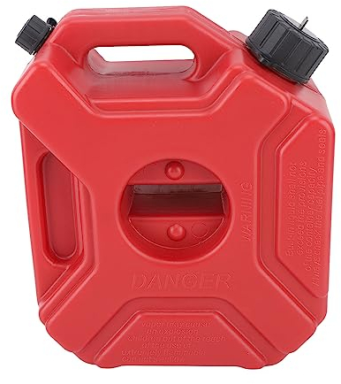 Motorrad Benzinkanister Kraftstoff 3L 0.75 Gallonen Kraftstofftank Stoßfest Einfacher Transport Universal für Motorrad Off Road Fahrzeuge SUV ATV (Mit Ständer)