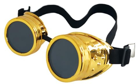 Ulalaza Vintage Steampunk Brille Brille Viktorianisch Retro Cyberpunk Gothic Erwachsene Cosplay