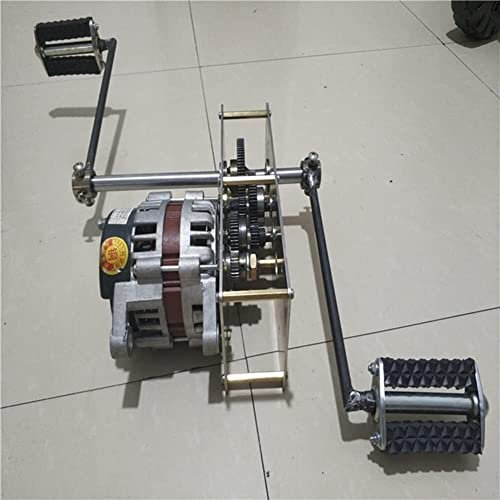 CIRONI Generador de Pedal de Alta Potencia de 800W/2000W, generador sin escobillas de imán Permanente de CA, generador de Bricolaje con estabilizador de Voltaje para Carga de Emergencia de batería
