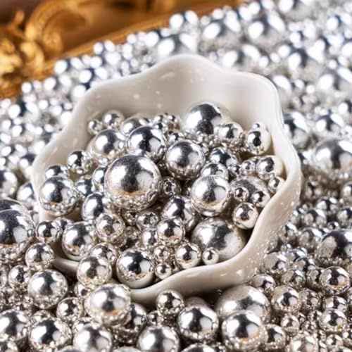 Essbare Süßigkeiten Kuchen Dekoration Silber Perlen 120G Geburtstag Halloween Thanksgiving Weihnachtsfeier Team Abendessen Kuchen Papier Tasse Dessert Keks Zucker Streuen