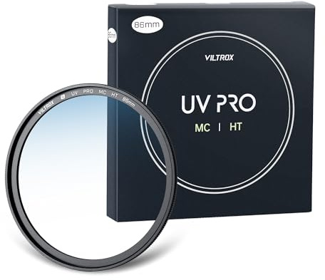 VILTROX 86MM UV-Filter MC UV Schutzfilter,UHD-Kameraobjektiv, 18 Mehrschichtige Beschichtungen, Ultraharte Beschichtung, Nano-Beschichtung, Hydrophob, Kratzfest, Ultradünn, für 86mm Kameraobjektiv