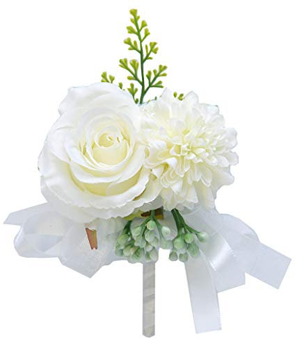 Mllepjdh Handgefertigte Brautschmuck, Hochzeit, Boutonniere, Anstecknadel, künstliche Rose