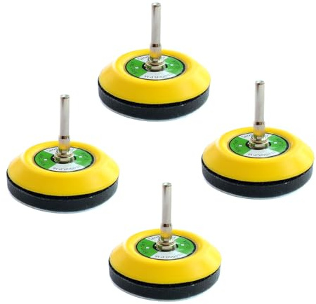 Wanmutrun Polierpad Adapter Set 75mm Enthält 6mm Pleuel, Weichschaum Pad und 4 Schleifsauger Geeignet für Kleine Poliermaschinen