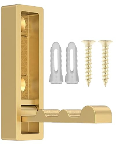 Klappbare Kleiderhaken, Klapphaken für die Wand,Rostfreier Metalldiener-Haken, robuste Wandhaken mit Schrauben - Zusammenklappbarer 55-Pfund-Wäschehaken, platzsparender, stabiler Aufbewahrungsorganisa