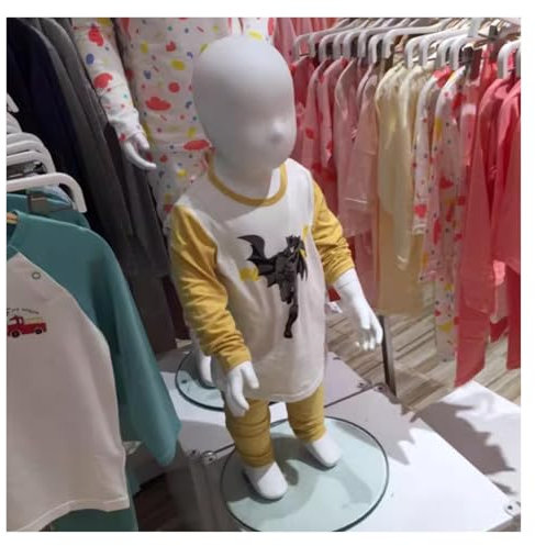 Schneiderpuppe Lebensgroße Schaufensterpuppe für Kinder, Ganzkörper-Stehpuppe, Torso-Schaufensterpuppe für 3-jährige Kinderkleidung mit Glassockel, Modedesigner/Kleidungsdisplay für Einzelhandelsgesch