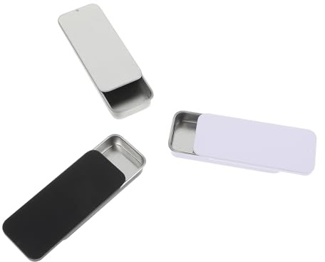 3 Stück Metalldosen mit Deckel,Ymapinc Kleine Metalldose mit Schiebedeckel 8x3,4x1,2cm Metallbehälter Klein Blechdose mit Deckel für Süßigkeiten Basteln Pillen Schmuck