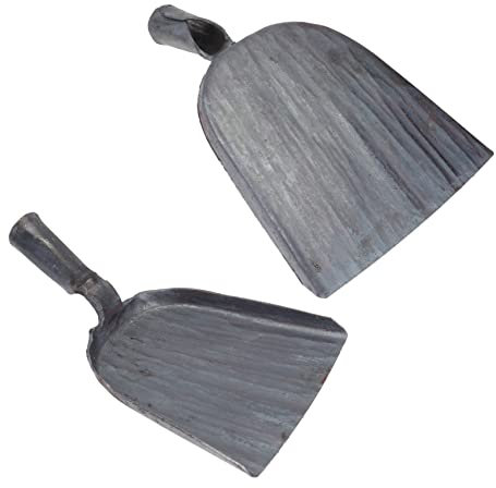 Zerodeko 2pcs Handmade Stove Coal Shovels Small Coal Spade for Fire Pit and BBQ Utensils