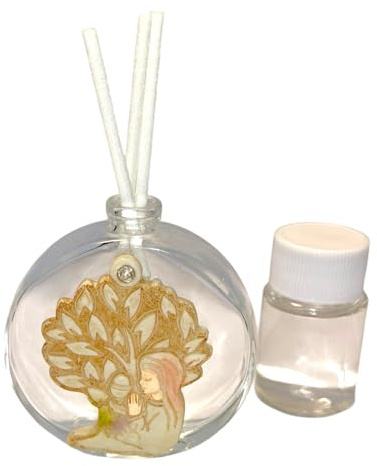 DLM-A482 Bomboniere 12 Profumatori in vetro linea Albero della vita portafortuna Bimba Calice Comunione Grappolo d' uva 12 profumi e 12 scatole Comunione bambina cm 7x6 da 50 ml