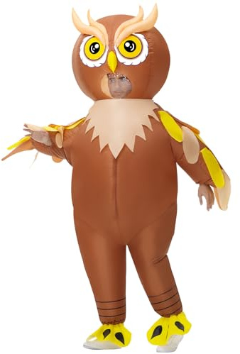 Poptrend Inflatable Costume Owl for Adult Kids, Inflatable Owl Eagle Blow up Costumes Halloween Costumes Men Women Funny Fancy Dress Party Costumes