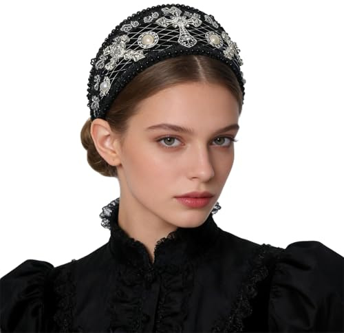Anne Boleyn Haarreif, elisabethanisch, viktorianisch, königlich, Koronettkapuze, Tiarahut, Mittelalterliche Renaissance, Tudor-Königin, Kopfschmuck für Damen