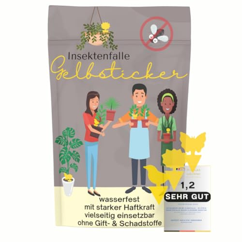 Schaumex® Gelbsticker Klebefalle – 30 Stück Insektenfalle gegen Fliegende Insekten, Trauermücken & Fruchtfliegen – Starke Haftkraft, wetterfest & ungiftig – Perfekt für Pflanzen, Garten & Innenräume