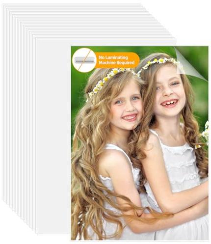 25 pellicole autoadesive per laminazione a freddo, formato A4, trasparente, per laminazione a freddo, autoadesive, impermeabili, per foto, copie, menu, manuale fai da te