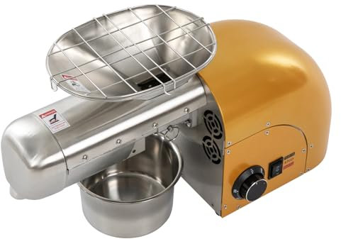 1800W Ölpresse Öl-Ausbeute 95% 5-8KG/H 1-1.5L Ölertrag 50-300℃ Einstellbare Öl Pressmaschine Edelstahl Extraktor Elektrische Ölmühle mit 2 Pressstangen für Kommerziell & Haushalt